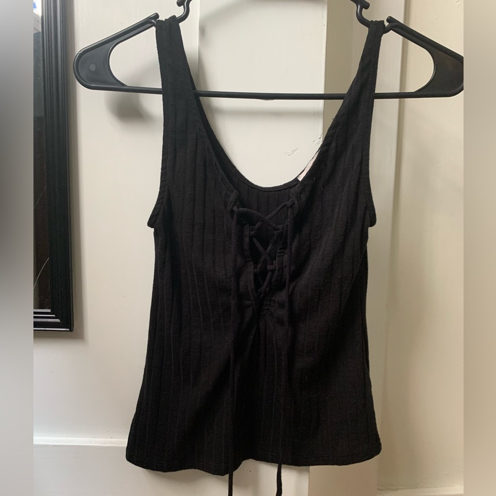 Urban Outfitters crop lace up tank